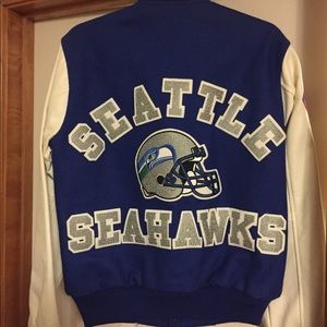 Leather Vintage Seattle Seahawks coat